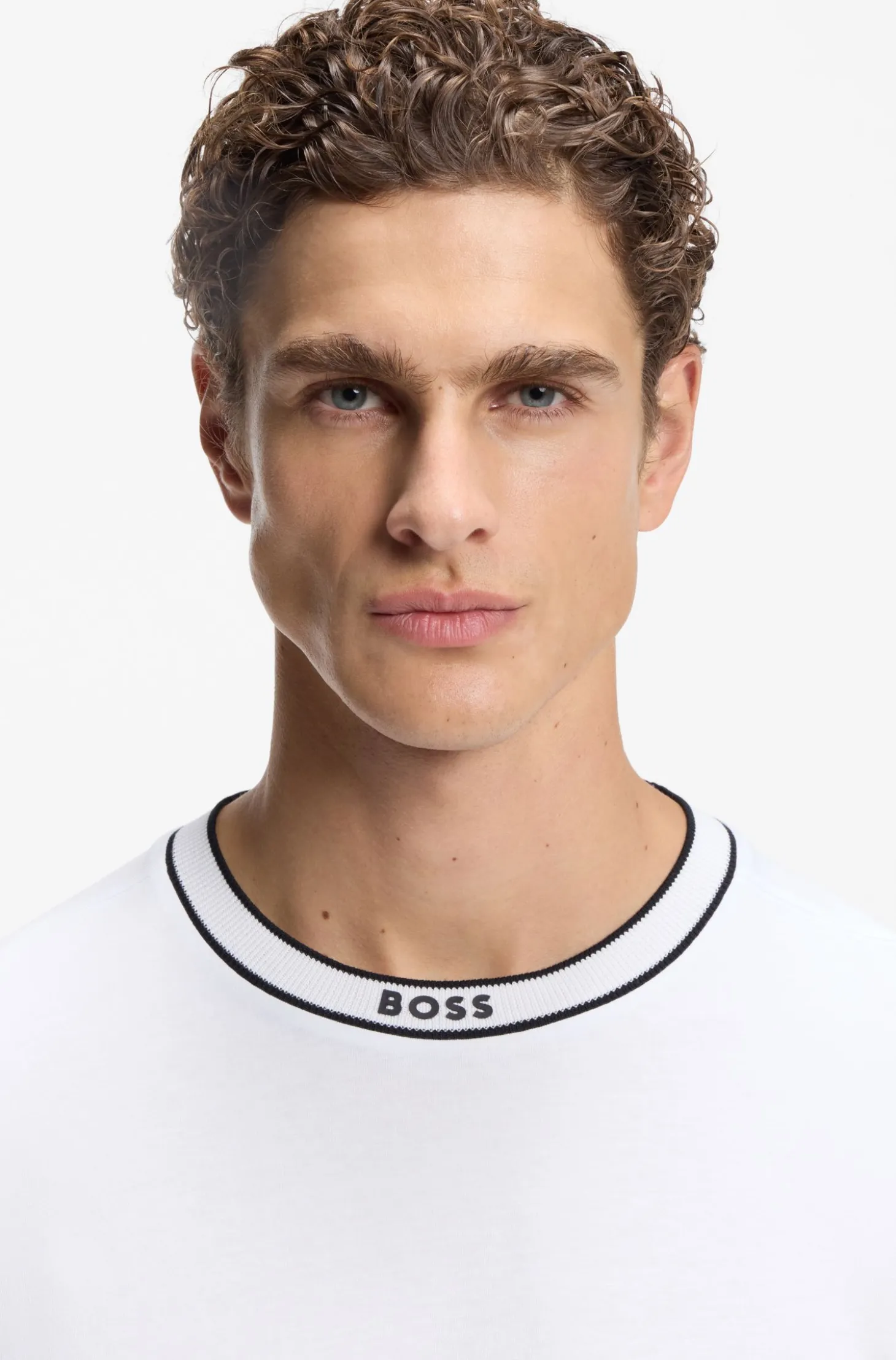 T-Shirt aus Baumwolle mit Logo am Rundhalsausschnitt