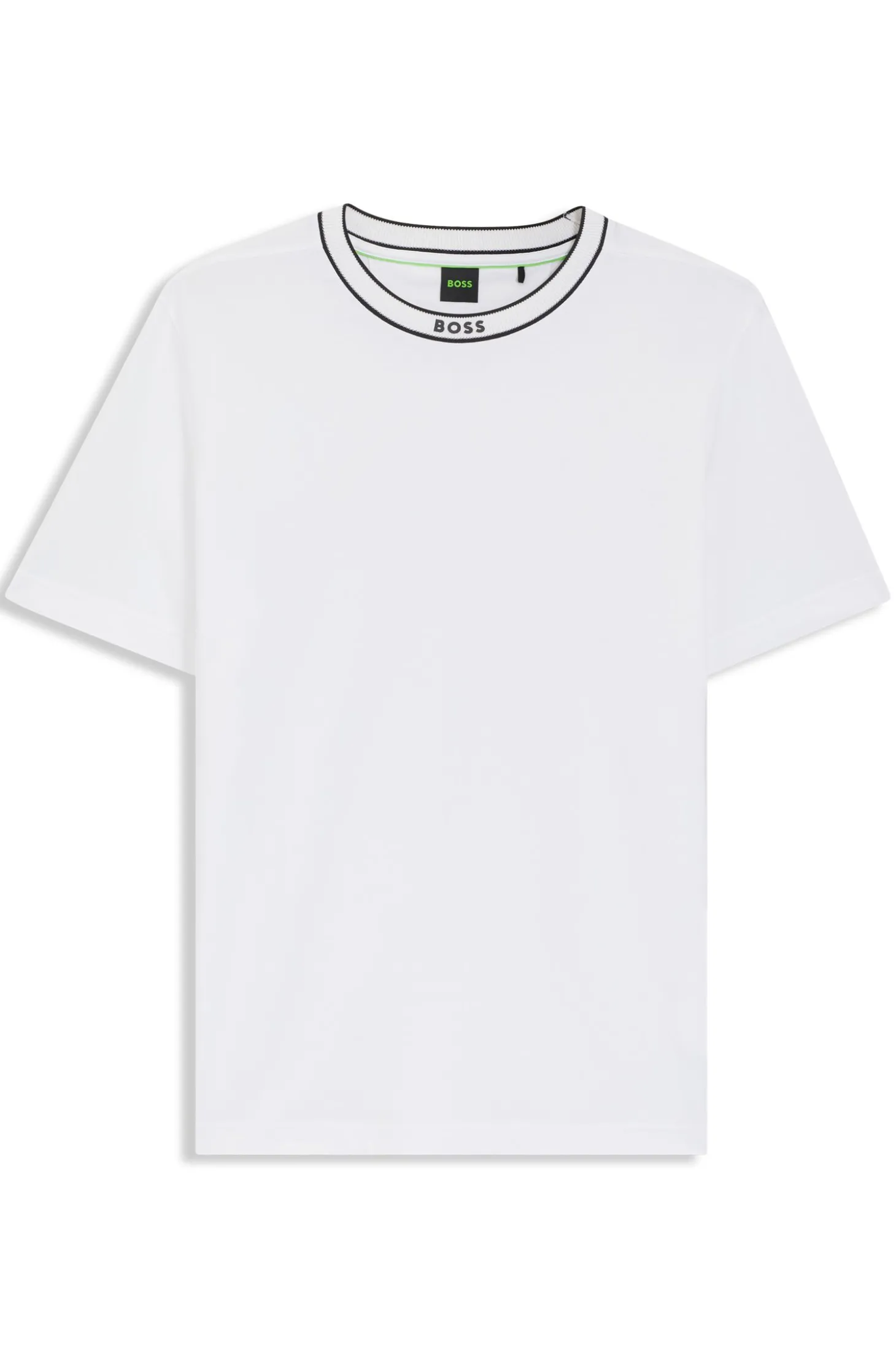 T-Shirt aus Baumwolle mit Logo am Rundhalsausschnitt