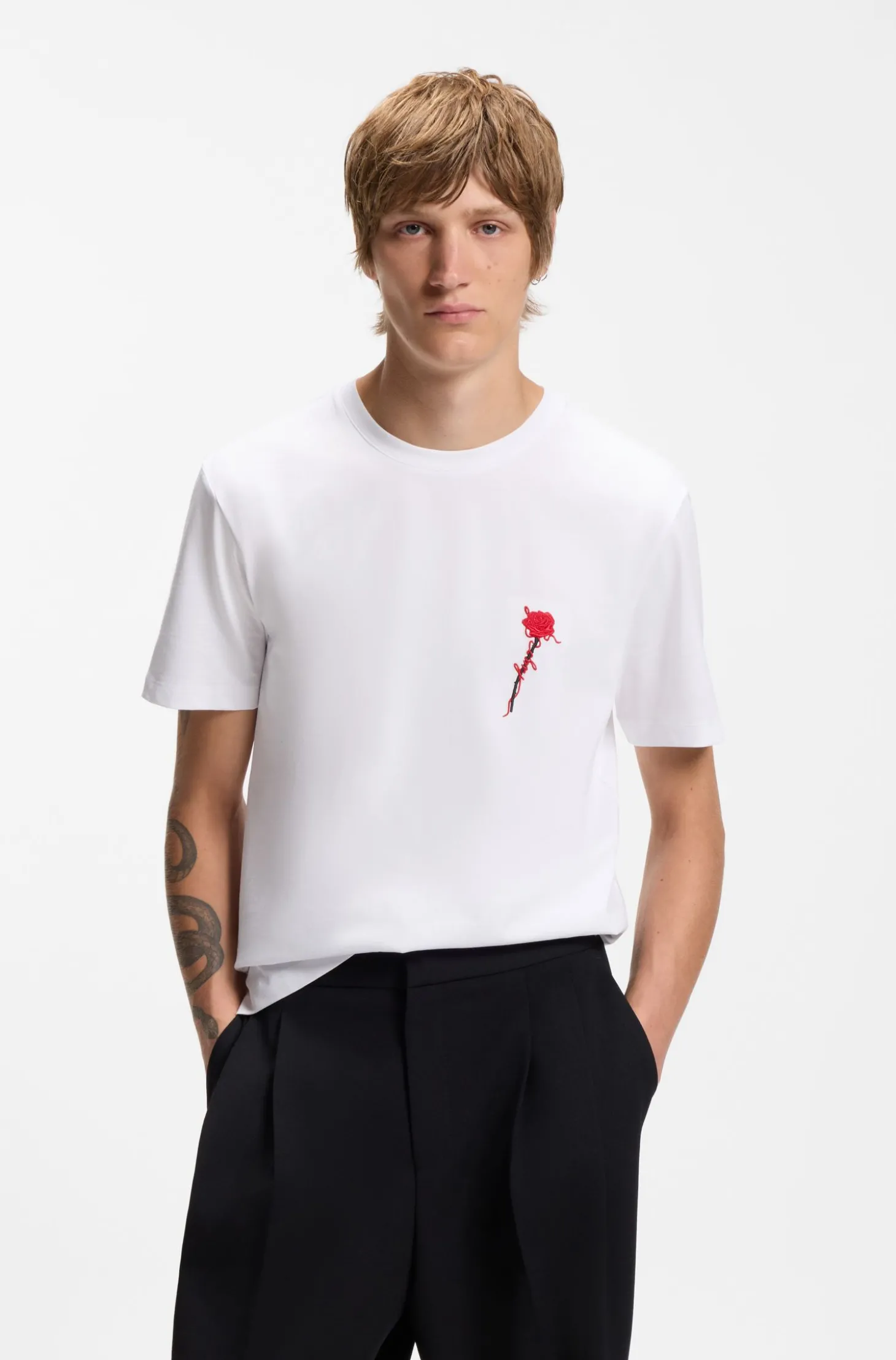 T-Shirt aus Baumwolle mit Logo-Artwork