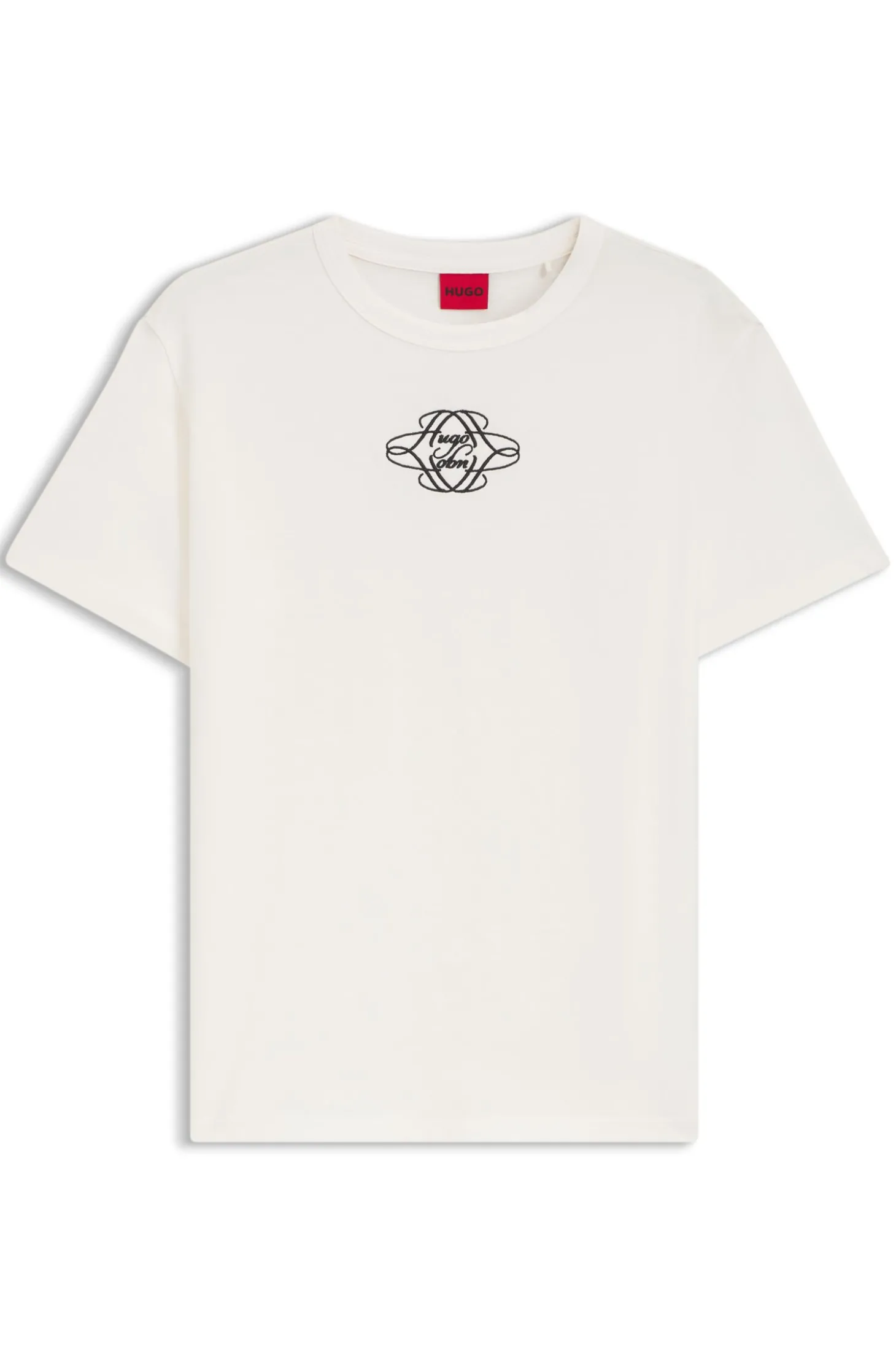 T-Shirt aus Baumwolle mit Logo-Stickerei