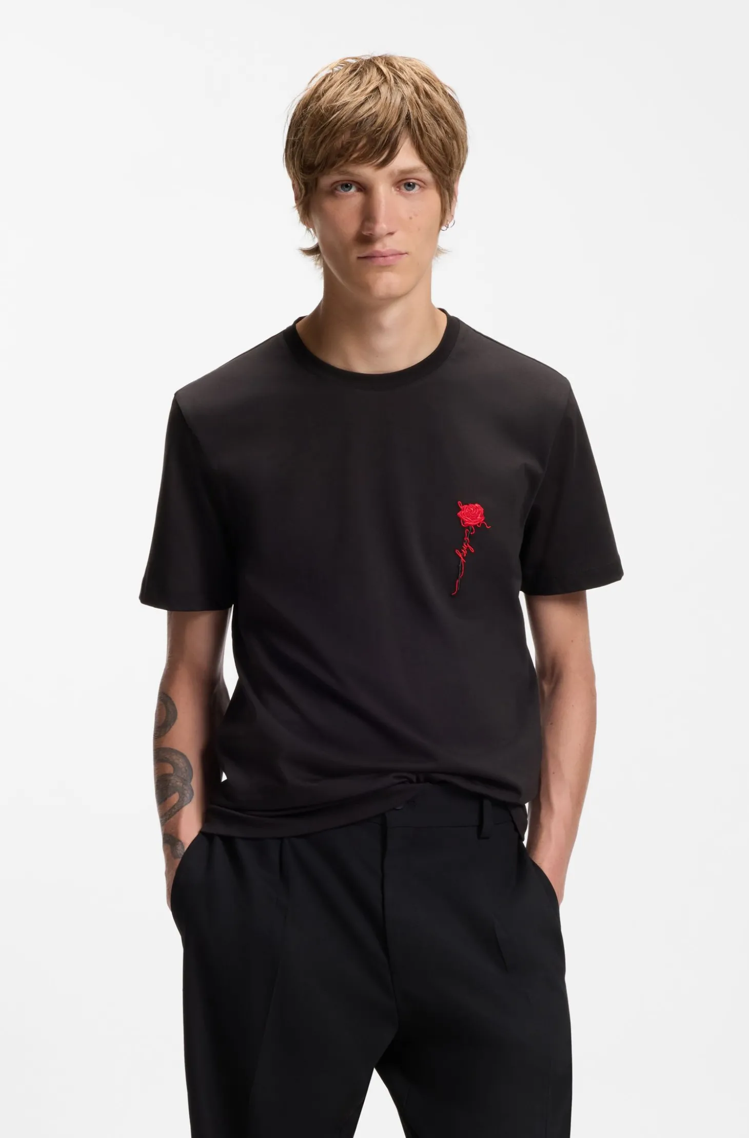 T-Shirt aus Baumwolle mit Logo-Artwork