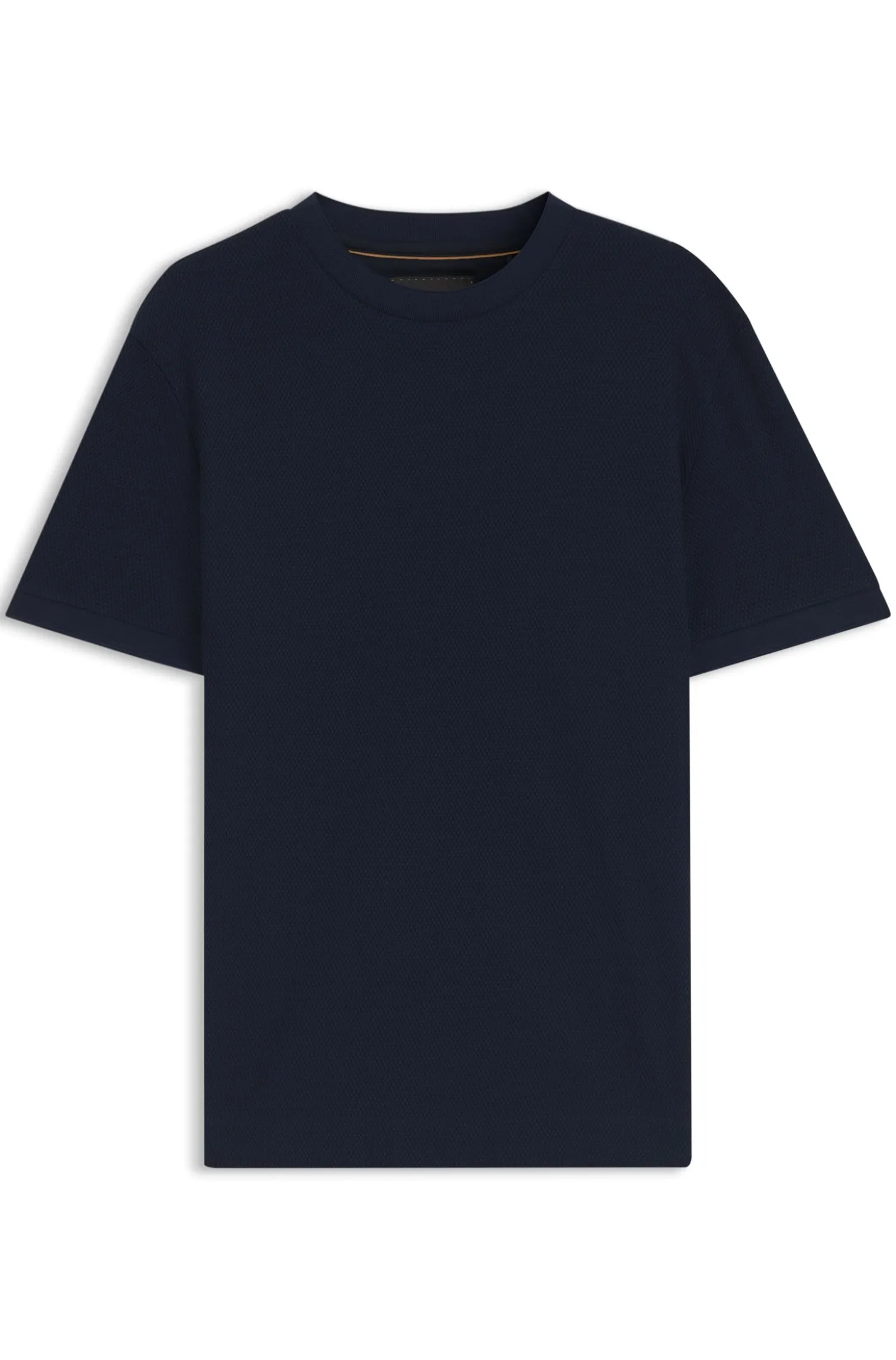 T-Shirt aus Baumwolle mit zweifarbiger Piqué-Struktur
