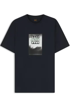 T-Shirt aus Baumwoll-Jersey mit Artwork-Print