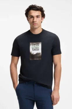 T-Shirt aus Baumwoll-Jersey mit Artwork-Print