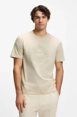 T-Shirt aus Baumwoll-Jersey mit Tennis-Artwork