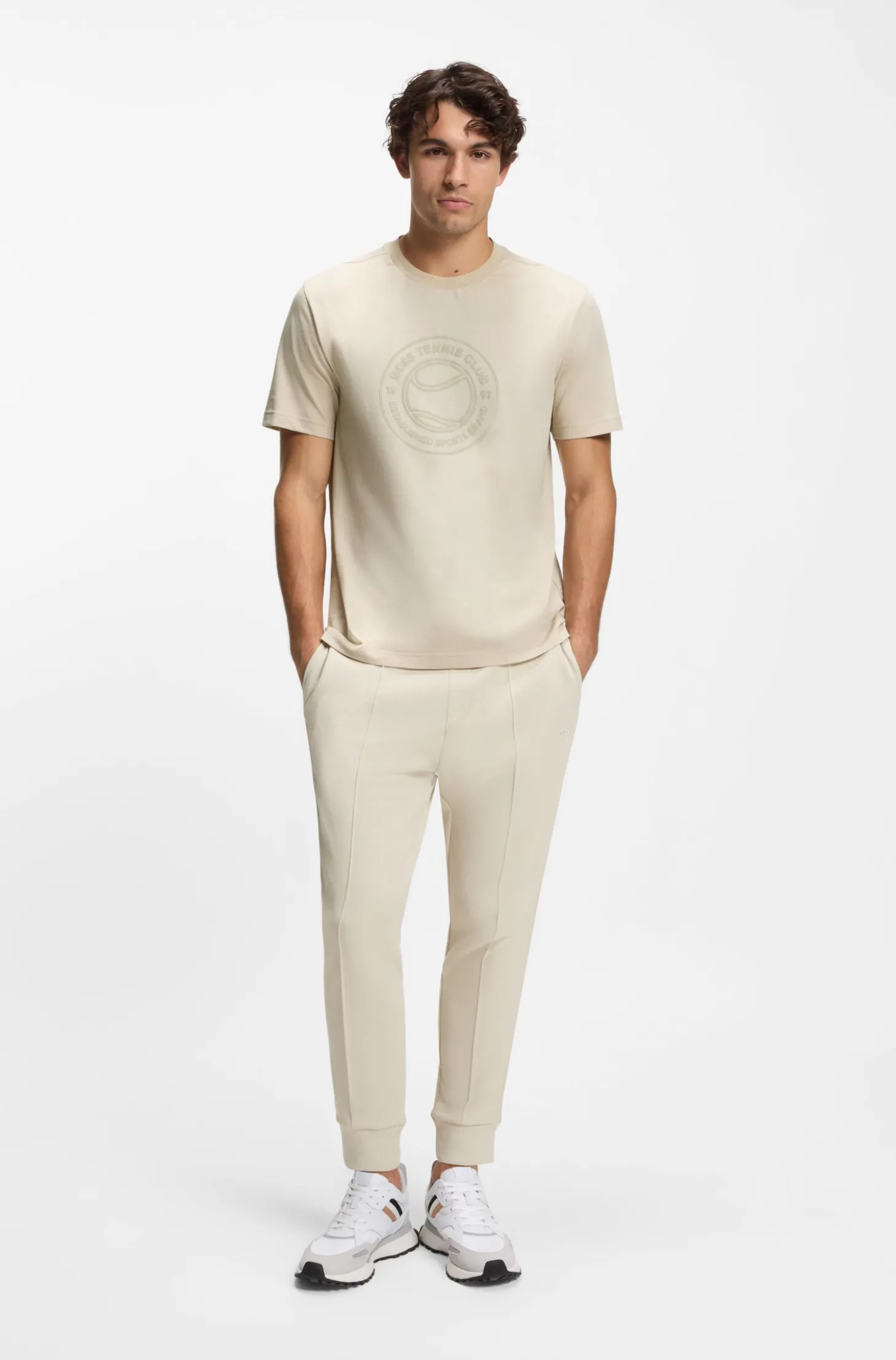 T-Shirt aus Baumwoll-Jersey mit Tennis-Artwork