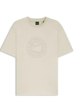 T-Shirt aus Baumwoll-Jersey mit Tennis-Artwork