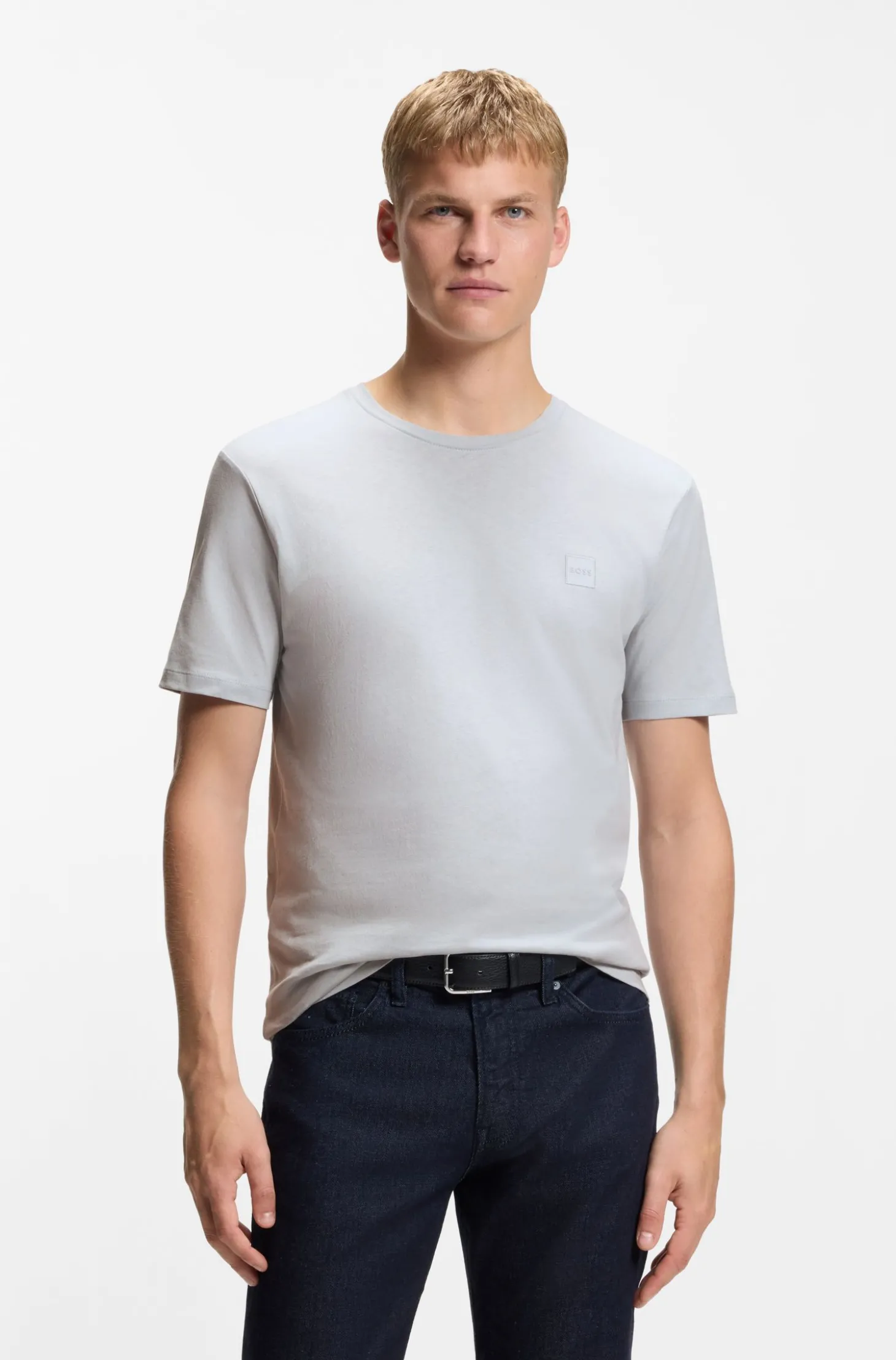 T-Shirt aus Baumwoll-Jersey mit Logo-Patch