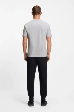 T-Shirt aus Baumwoll-Jersey mit doppeltem Logo-Artwork