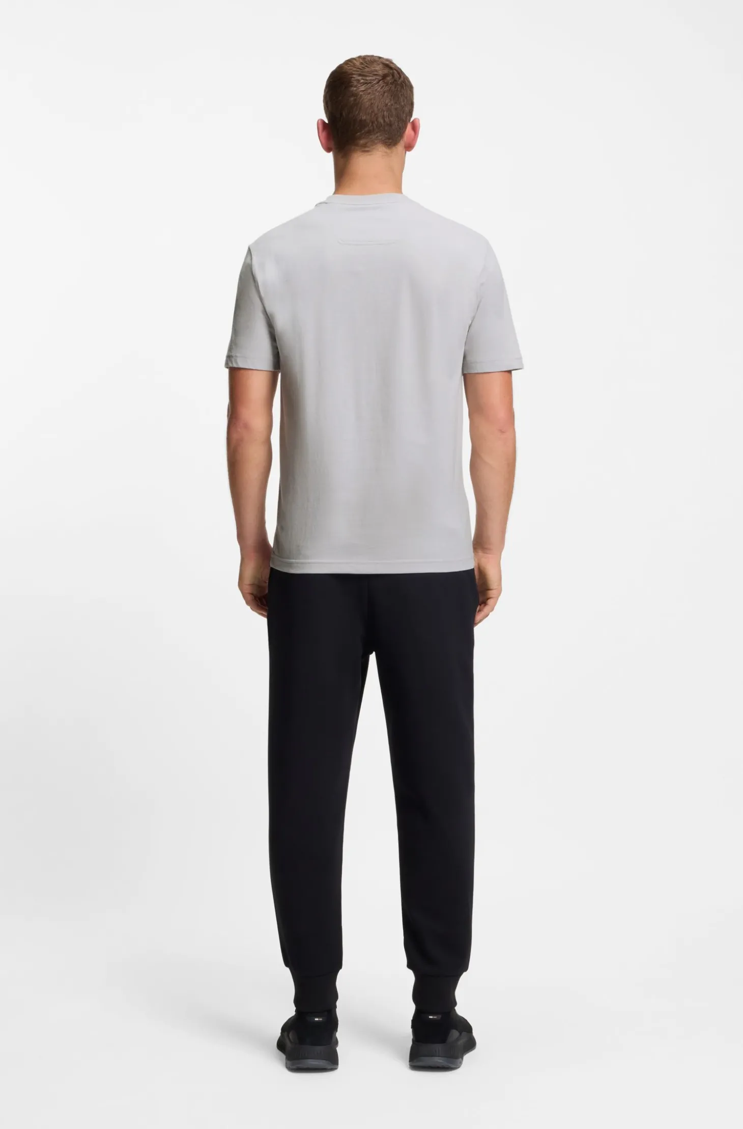 T-Shirt aus Baumwoll-Jersey mit doppeltem Logo-Artwork