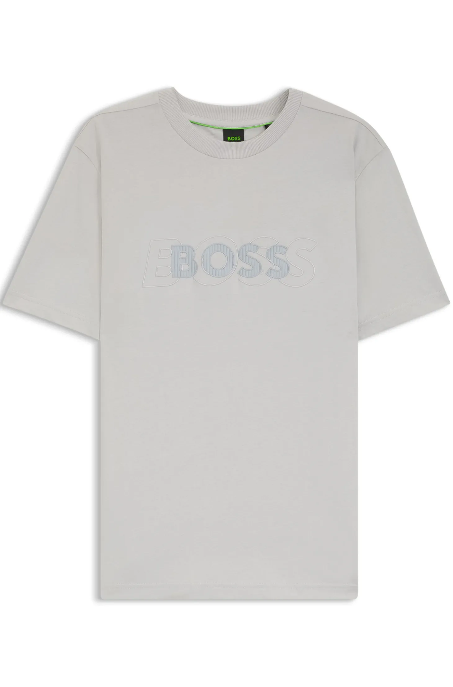 T-Shirt aus Baumwoll-Jersey mit doppeltem Logo-Artwork