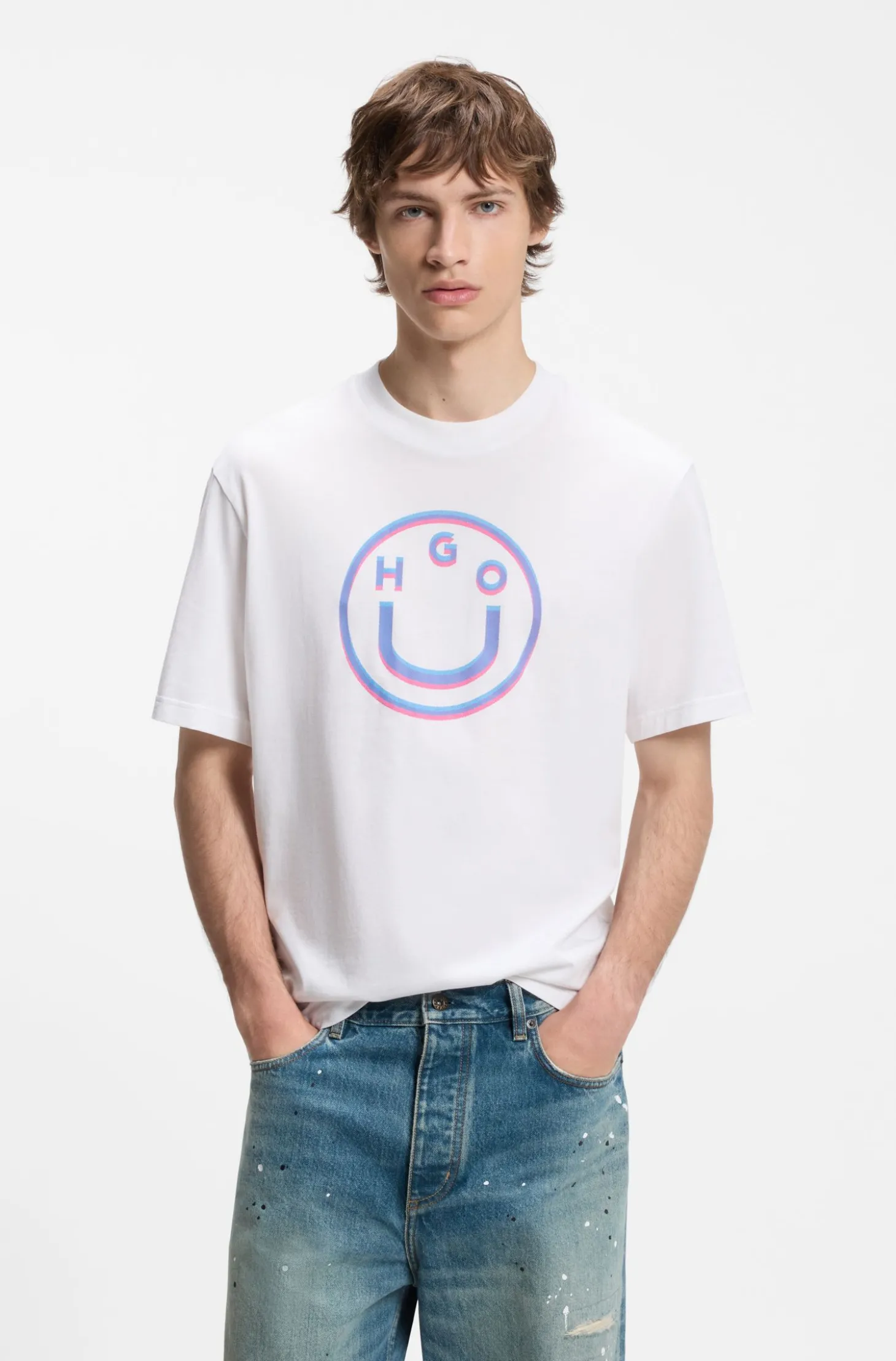 T-Shirt aus Baumwoll-Jersey mit Logo-Grafik