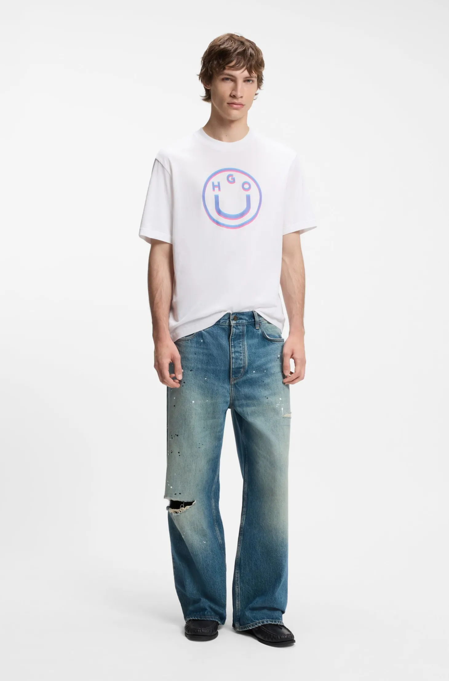T-Shirt aus Baumwoll-Jersey mit Logo-Grafik