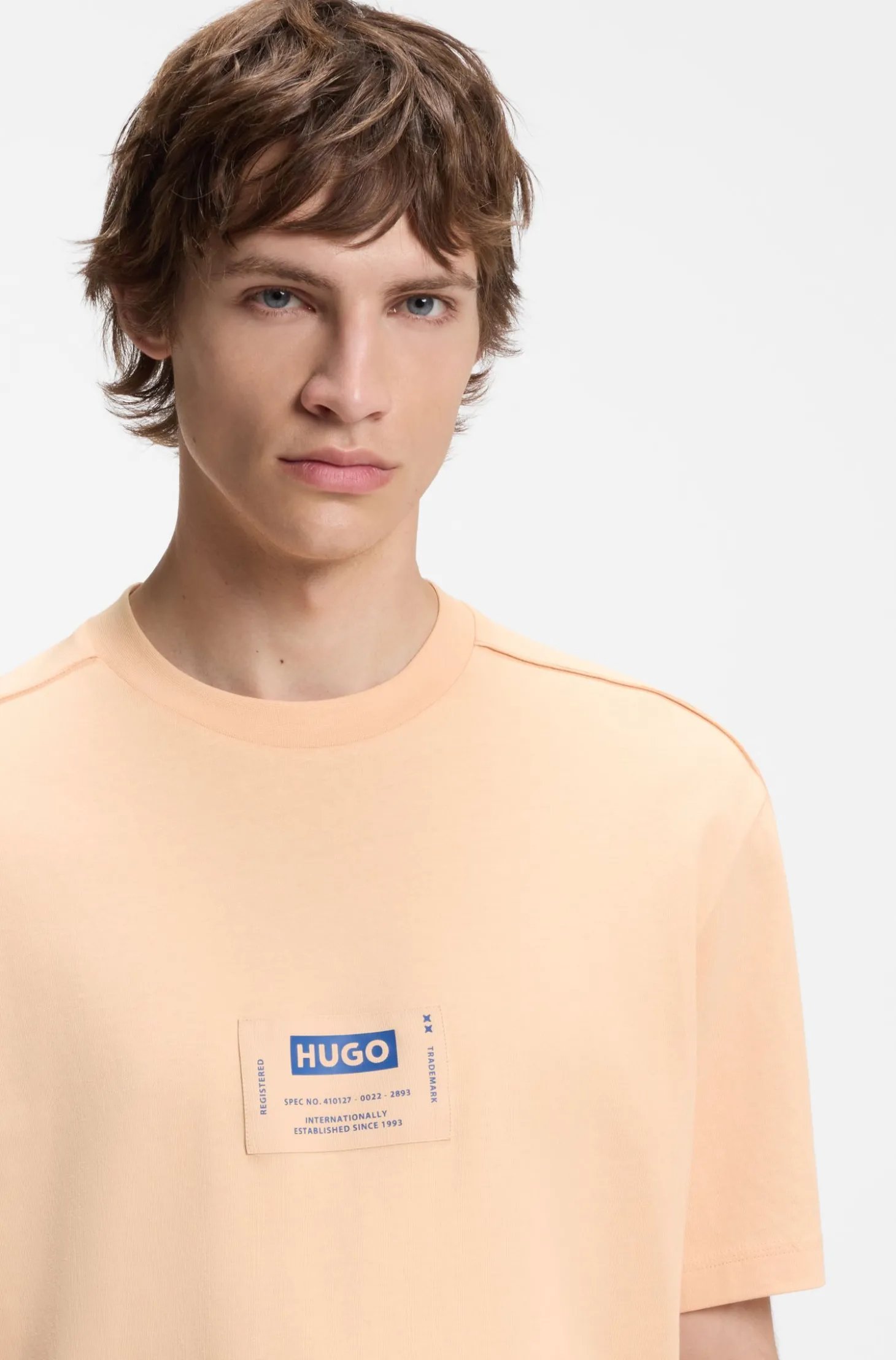 T-Shirt aus Baumwoll-Jersey mit Workwear-Logo-Label