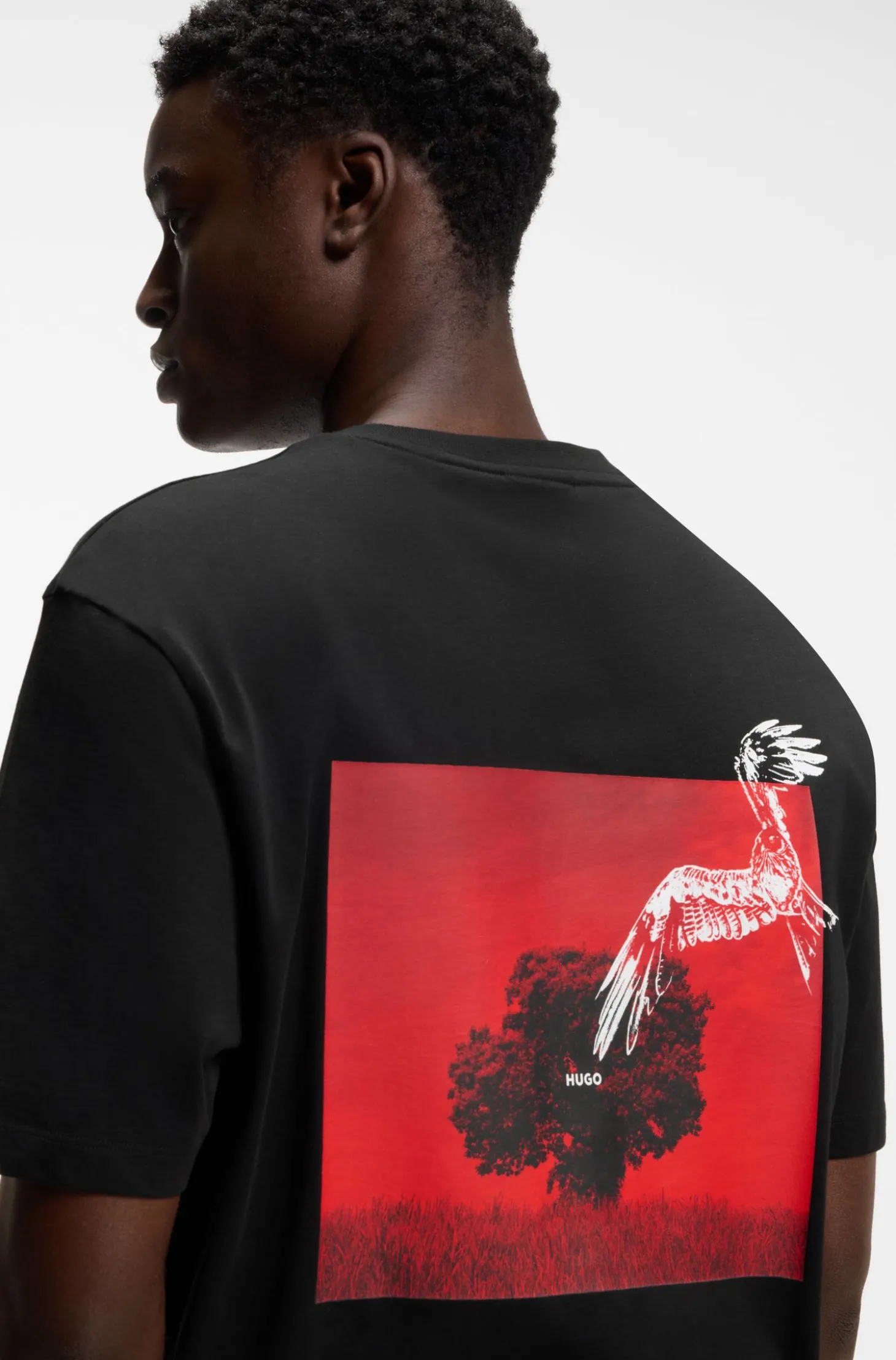 T-Shirt aus Baumwoll-Jersey mit grafischem Print auf der Rückseite