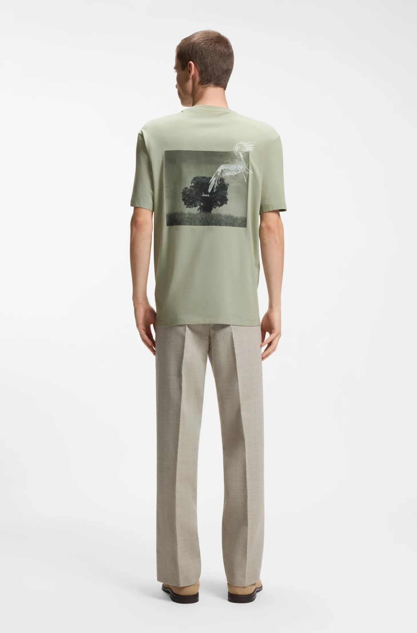 T-Shirt aus Baumwoll-Jersey mit grafischem Print auf der Rückseite