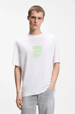 T-Shirt aus Baumwoll-Jersey mit Artwork-Print