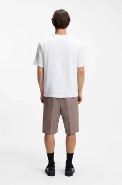 T-Shirt aus Baumwoll-Jersey mit besticktem Aufnäher