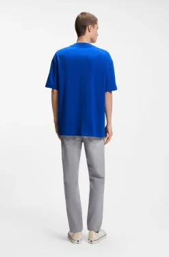 T-Shirt aus Baumwoll-Jersey mit Logo-Fähnchen