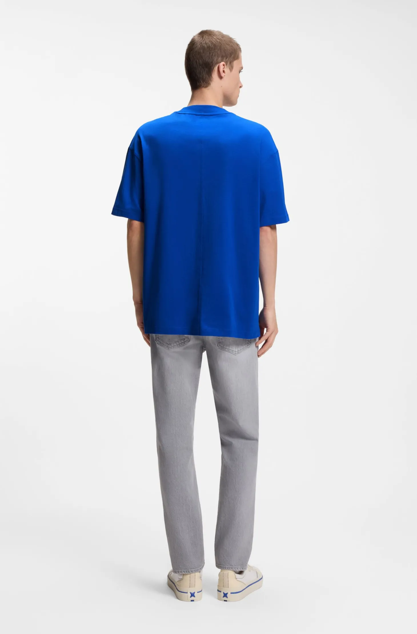 T-Shirt aus Baumwoll-Jersey mit Logo-Fähnchen