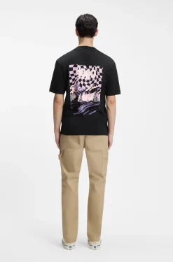 T-Shirt aus Baumwoll-Jersey mit Logo-Artwork auf der Rückseite