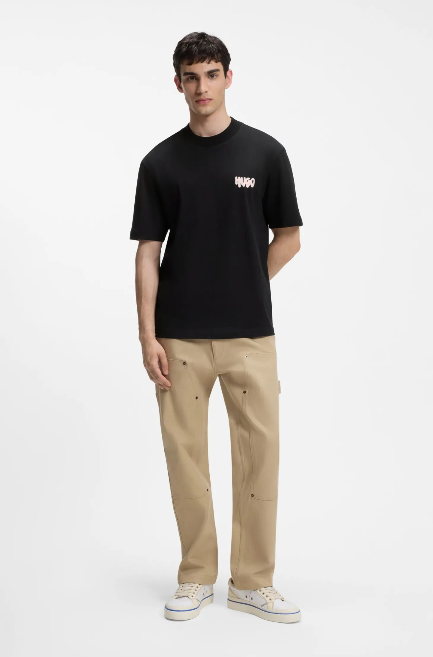 T-Shirt aus Baumwoll-Jersey mit Logo-Artwork auf der Rückseite