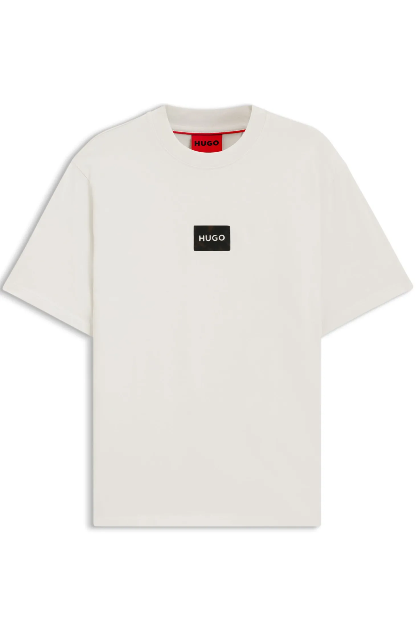 T-Shirt aus Baumwoll-Jersey mit Logo-Patch in Schildpatt-Optik