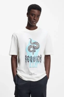 T-Shirt aus Baumwoll-Jersey mit Logo-Artwork