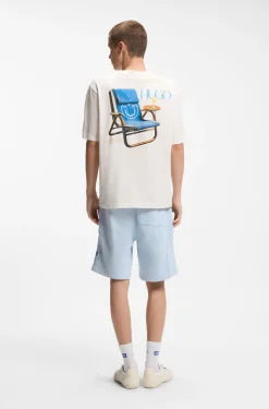 T-Shirt aus Baumwoll-Jersey mit rückseitigem Artwork-Print