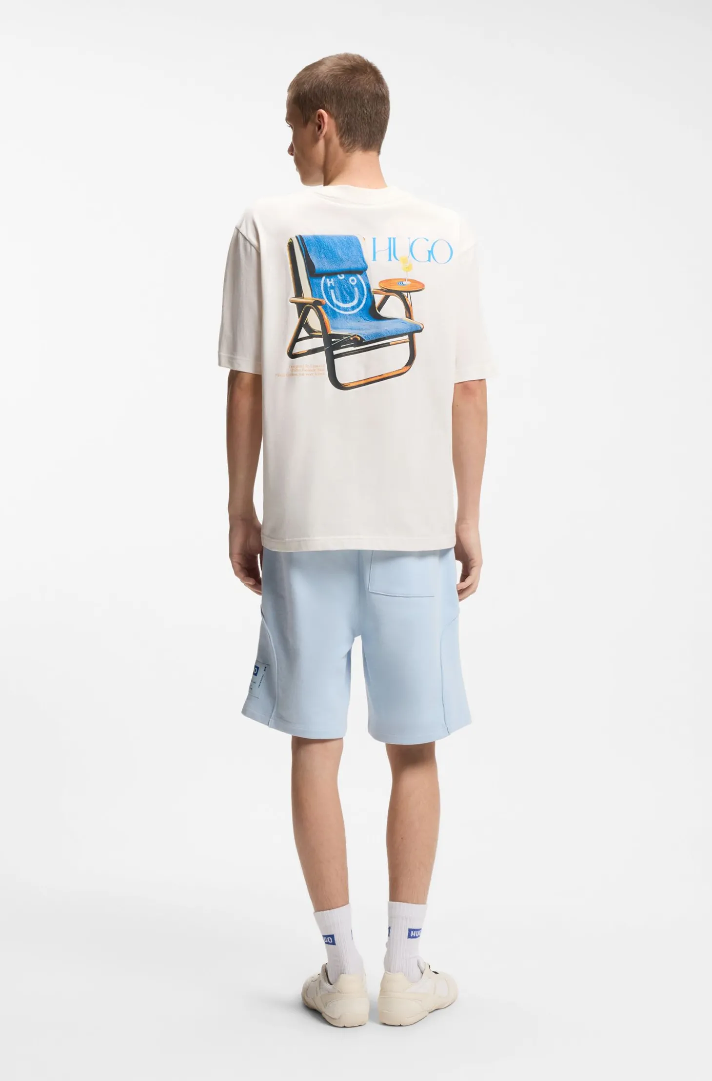 T-Shirt aus Baumwoll-Jersey mit rückseitigem Artwork-Print