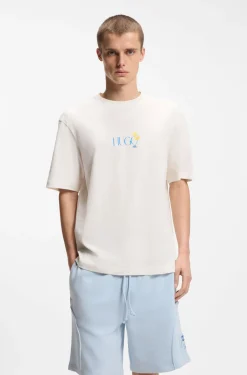 T-Shirt aus Baumwoll-Jersey mit rückseitigem Artwork-Print