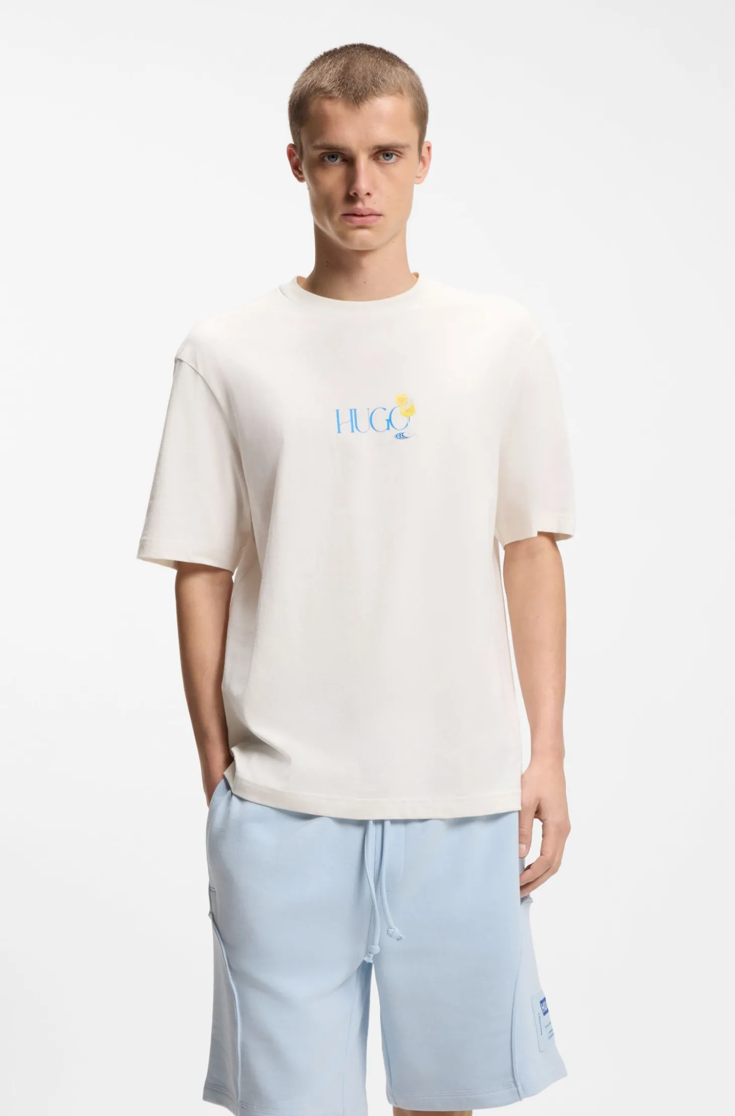 T-Shirt aus Baumwoll-Jersey mit rückseitigem Artwork-Print