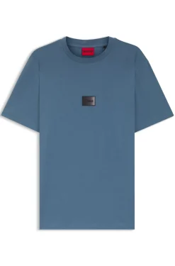T-Shirt aus Baumwoll-Jersey mit Farbverlauf-Logo-Label