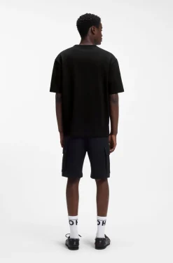 T-Shirt aus Baumwoll-Jersey mit besticktem Aufnäher