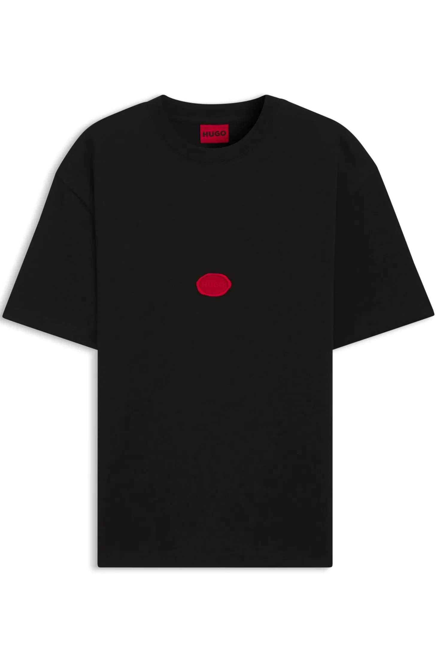 T-Shirt aus Baumwoll-Jersey mit Wachsstempel-Logo