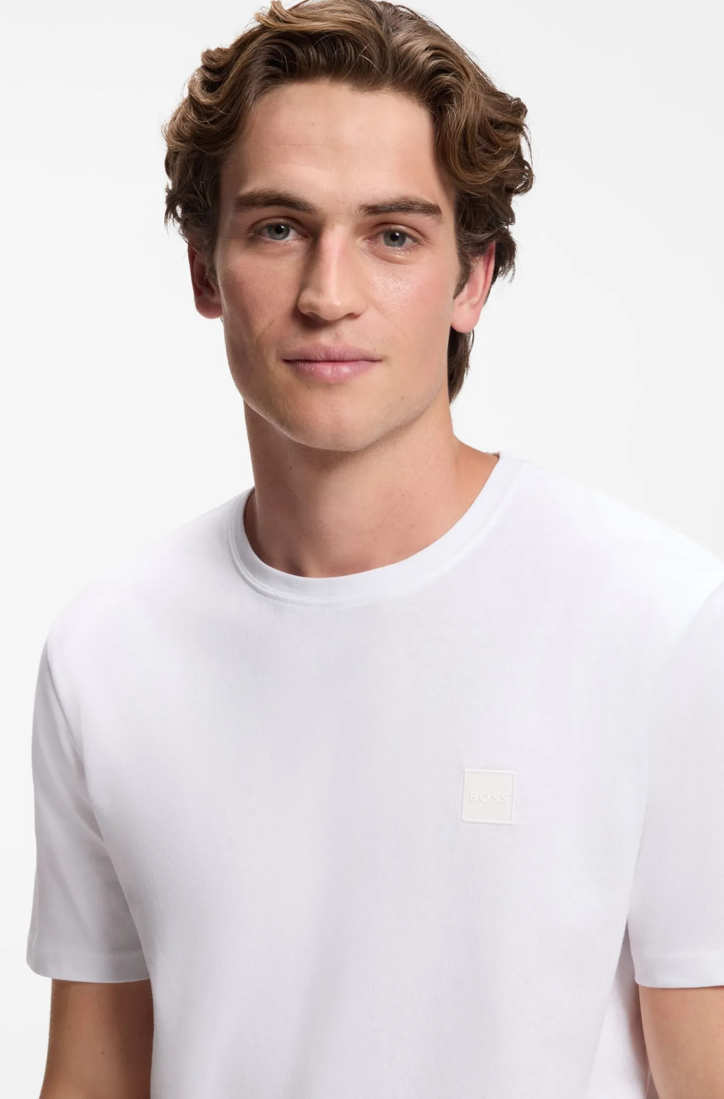 T-Shirt aus Baumwoll-Jersey mit Logo-Patch