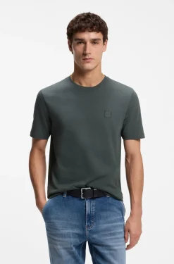 T-Shirt aus Baumwoll-Jersey mit Logo-Patch