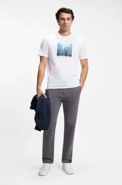 T-Shirt aus Baumwoll-Jersey mit Artwork-Print