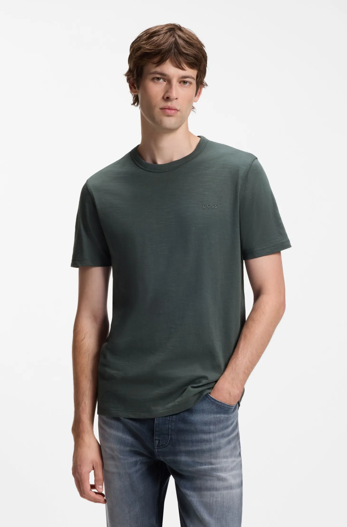 T-Shirt aus Baumwoll-Jersey mit Logo-Detail