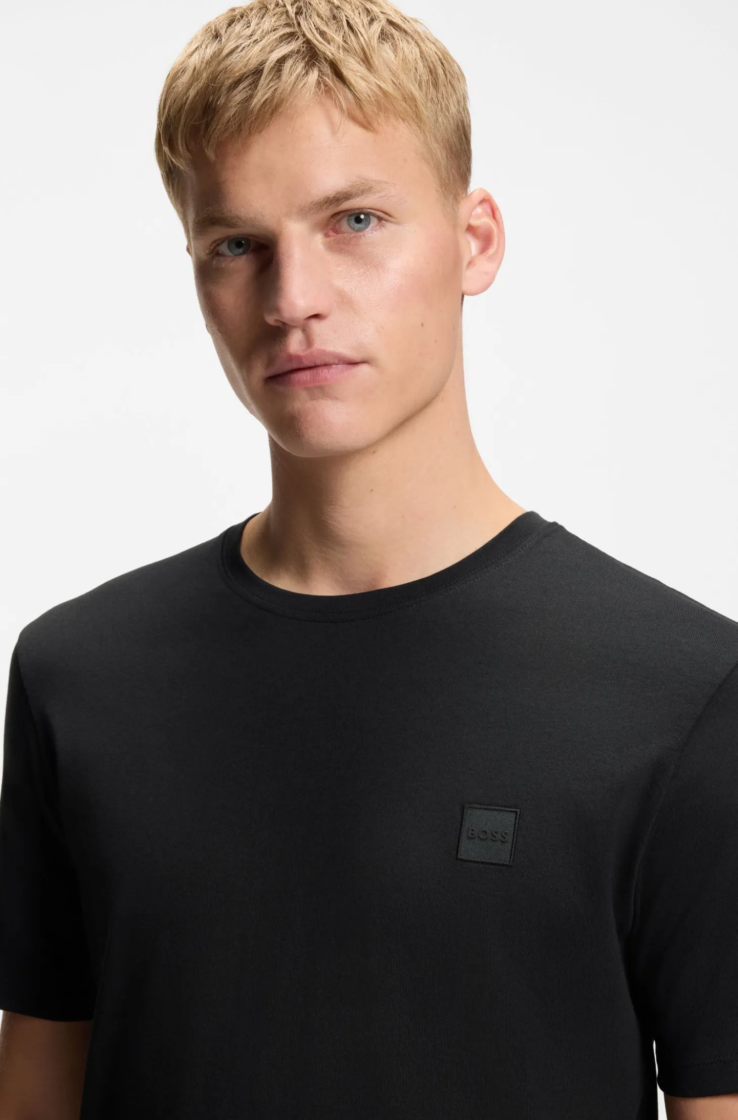 T-Shirt aus Baumwoll-Jersey mit Logo-Patch