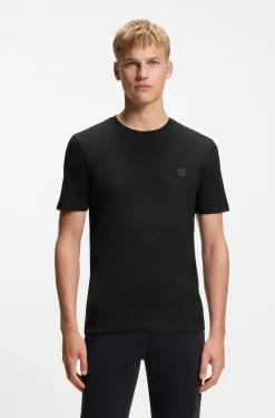 T-Shirt aus Baumwoll-Jersey mit Logo-Patch