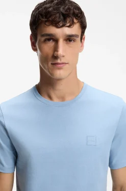 T-Shirt aus Baumwoll-Jersey mit Logo-Patch