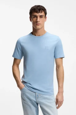 T-Shirt aus Baumwoll-Jersey mit Logo-Patch