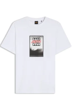 T-Shirt aus Baumwoll-Jersey mit Artwork-Print