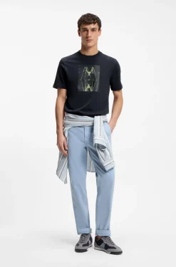T-Shirt aus Baumwoll-Jersey mit Artwork-Print