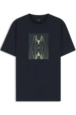 T-Shirt aus Baumwoll-Jersey mit Artwork-Print