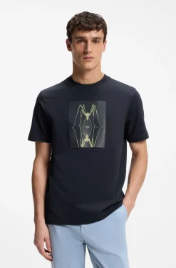 T-Shirt aus Baumwoll-Jersey mit Artwork-Print