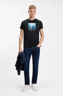 T-Shirt aus Baumwoll-Jersey mit Artwork-Print
