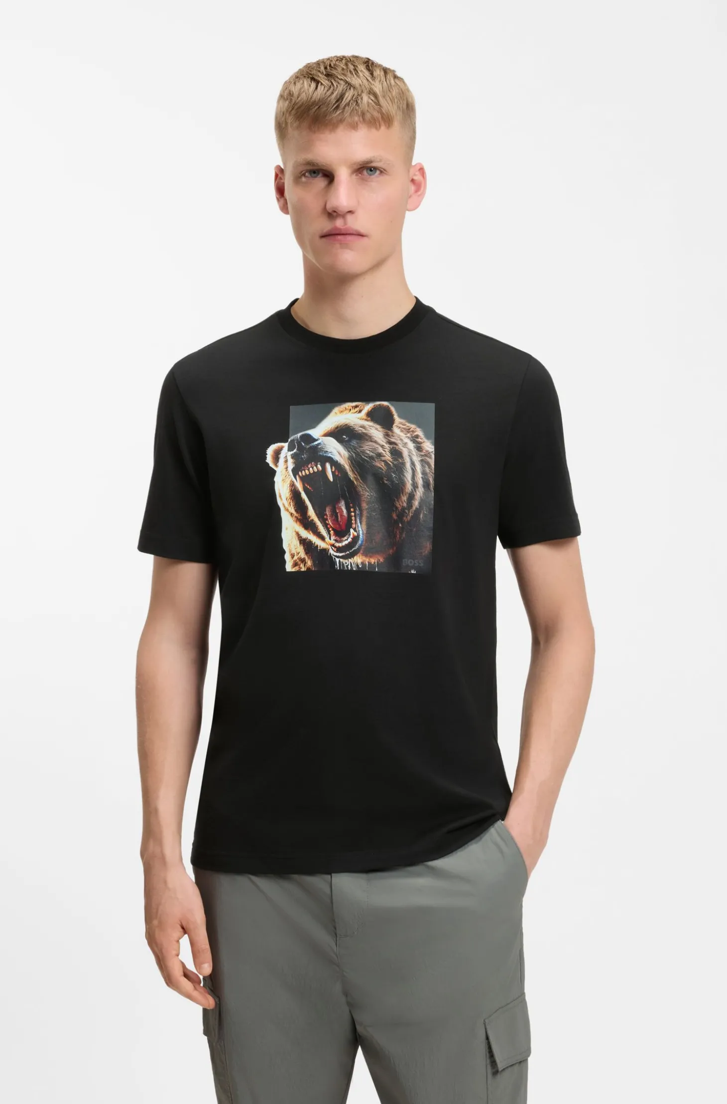 T-Shirt aus Baumwoll-Jersey mit Tier-Artwork