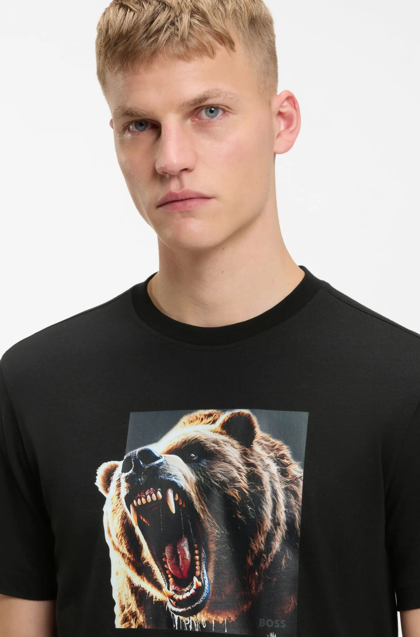 T-Shirt aus Baumwoll-Jersey mit Tier-Artwork